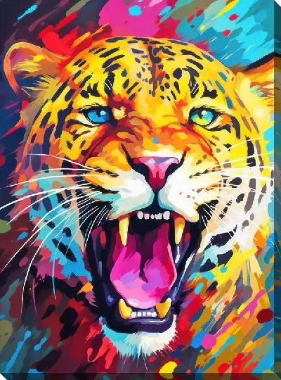 Картина маслом Леопард №95