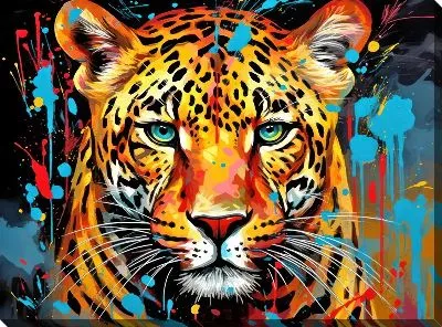 Картина маслом Леопард №96