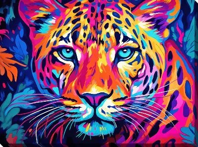 Картина маслом Леопард №101