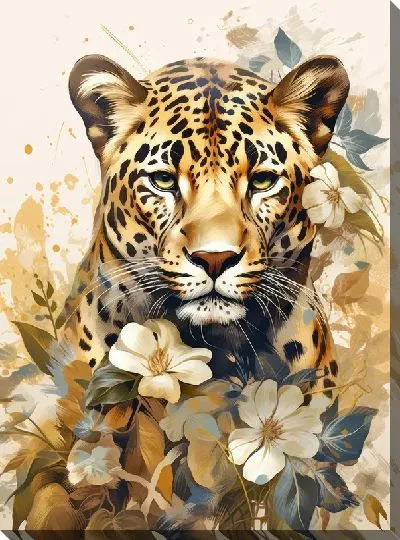 Картина маслом Леопард №106