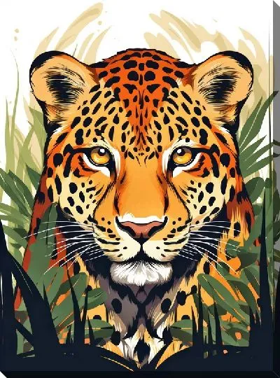 Картина маслом Леопард №108