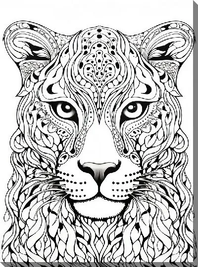 Картина маслом Леопард №109