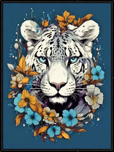 Картина Белый леопард