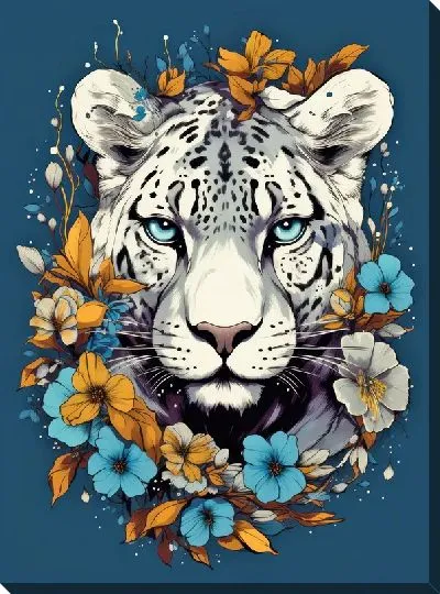 Постер Белый леопард