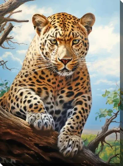 Картина маслом Леопард №111