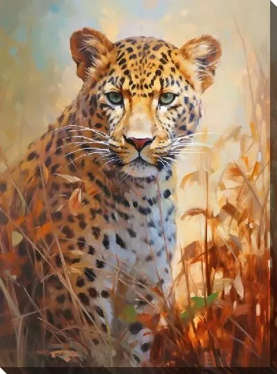 Картина маслом Леопард №119