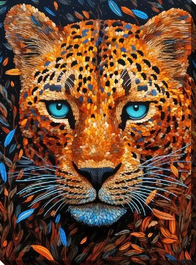 Картина маслом Леопард №120