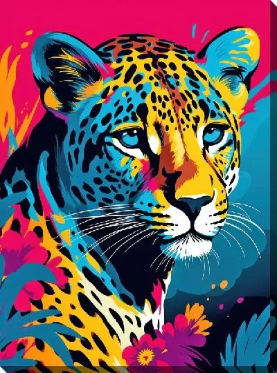 Картина маслом Леопард №122