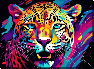 Картина маслом Леопард №123