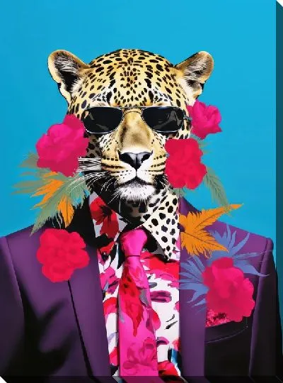 Картина маслом Леопард №124