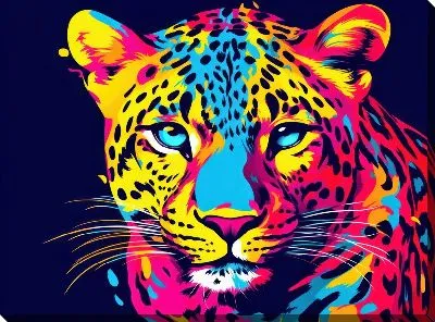 Картина маслом Леопард №125