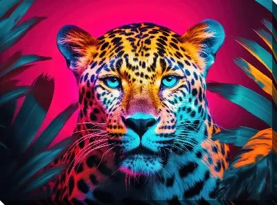 Картина маслом Леопард №126