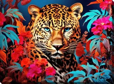 Картина маслом Леопард №130