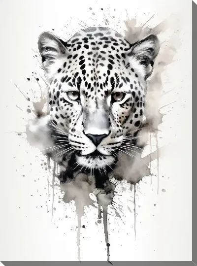 Картина маслом Леопард №136
