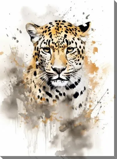 Картина маслом Леопард №140