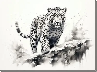 Картина маслом Леопард №143