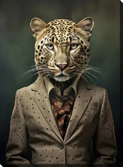 Картина маслом Леопард №145