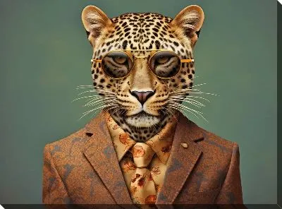 Картина маслом Леопард №148