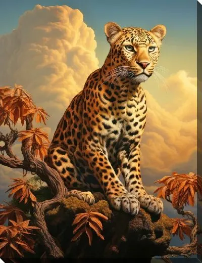 Картина маслом Леопард №149