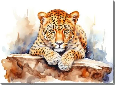 Картина маслом Леопард №150
