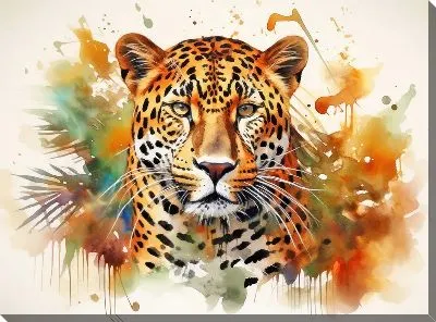Картина маслом Леопард №155