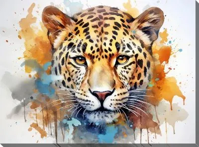 Картина маслом Леопард №156