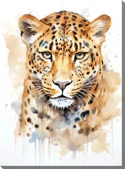 Картина маслом Леопард №158