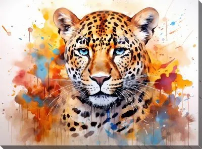 Картина маслом Леопард №160