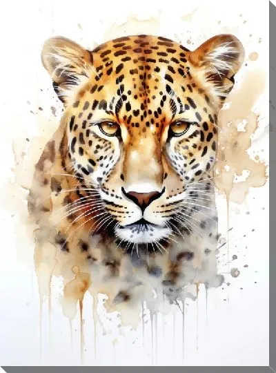 Картина маслом Леопард №161