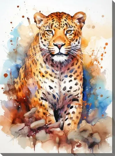Картина маслом Леопард №162