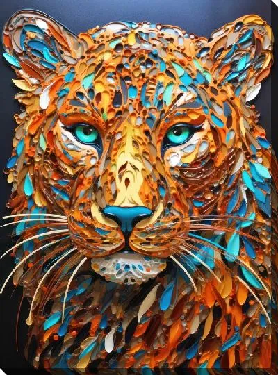 Картина маслом Леопард №165