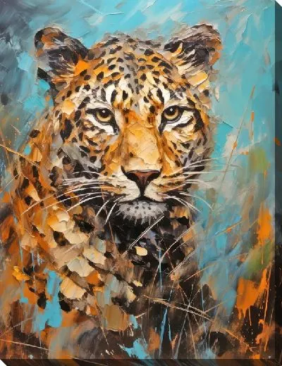 Картина маслом Леопард №166