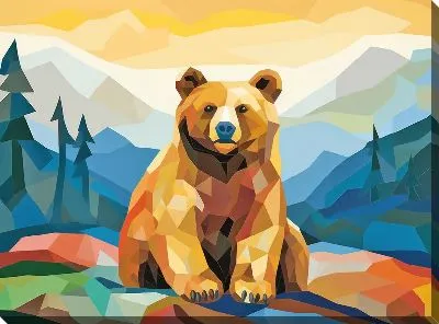 Картина маслом Медведь №1