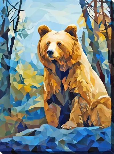 Картина маслом Медведь №4