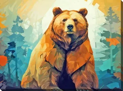 Картина маслом Медведь №5