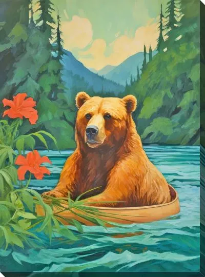 Картина маслом Медведь №7