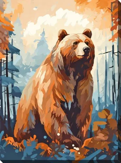 Картина маслом Медведь №8