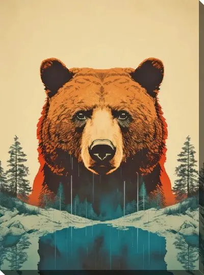 Картина маслом Медведь №9