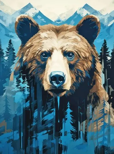 Плакат Медведь №11