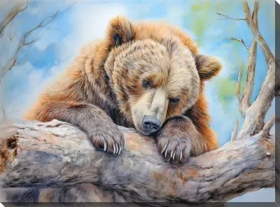 Картина маслом Медведь №16