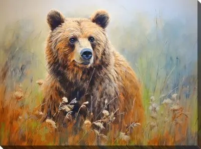 Картина маслом Медведь №20