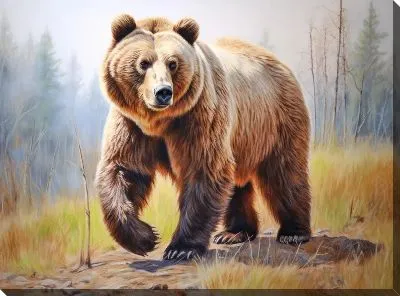 Картина маслом Медведь №211
