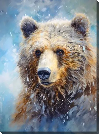Картина маслом Медведь №22