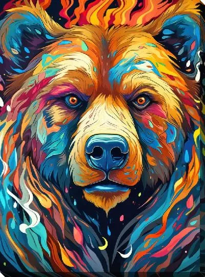 Картина маслом Медведь №23