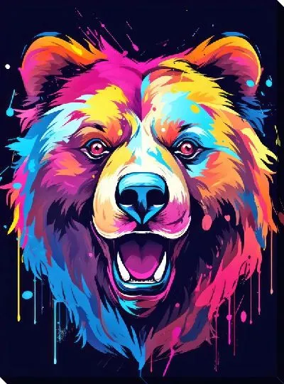 Картина маслом Медведь №24