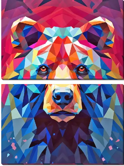 Модульная картина Медведь №26