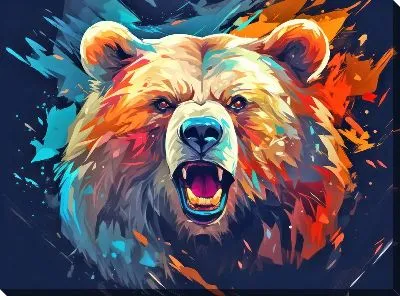 Картина маслом Медведь №28