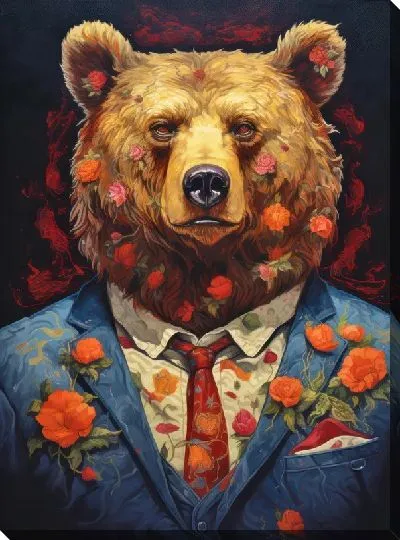 Картина маслом Медведь №34