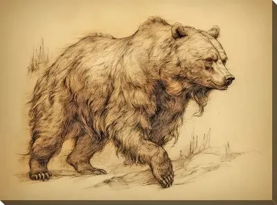 Картина маслом Медведь №38