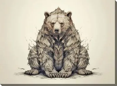 Картина маслом Медведь №39